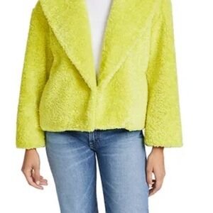 Alice + Olivia Bright Lime Teddy Jacket